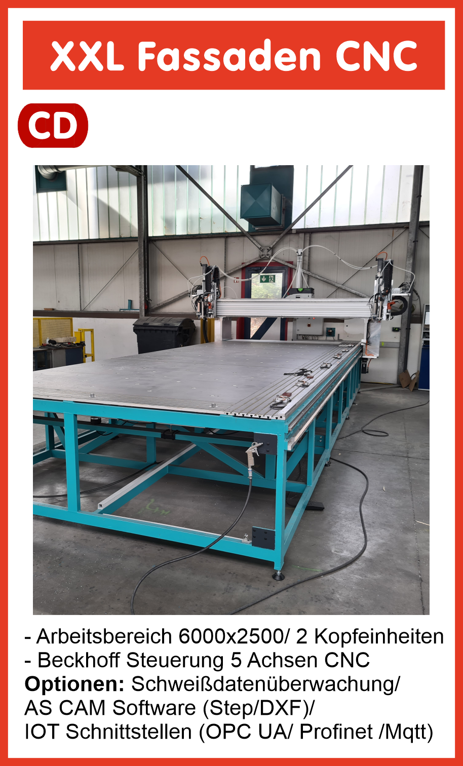 XXL Fassadenblech Bolzenschweissen CNC